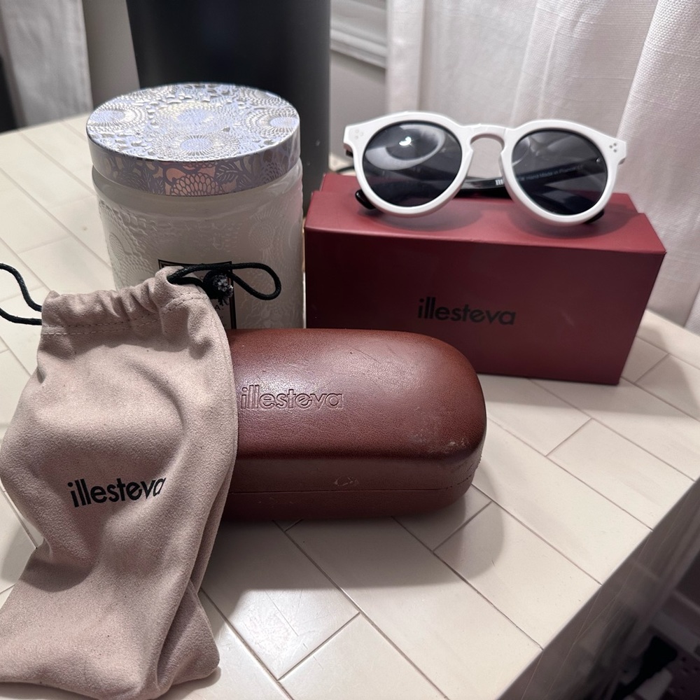 Illesteva white Leonard II sunglasses.